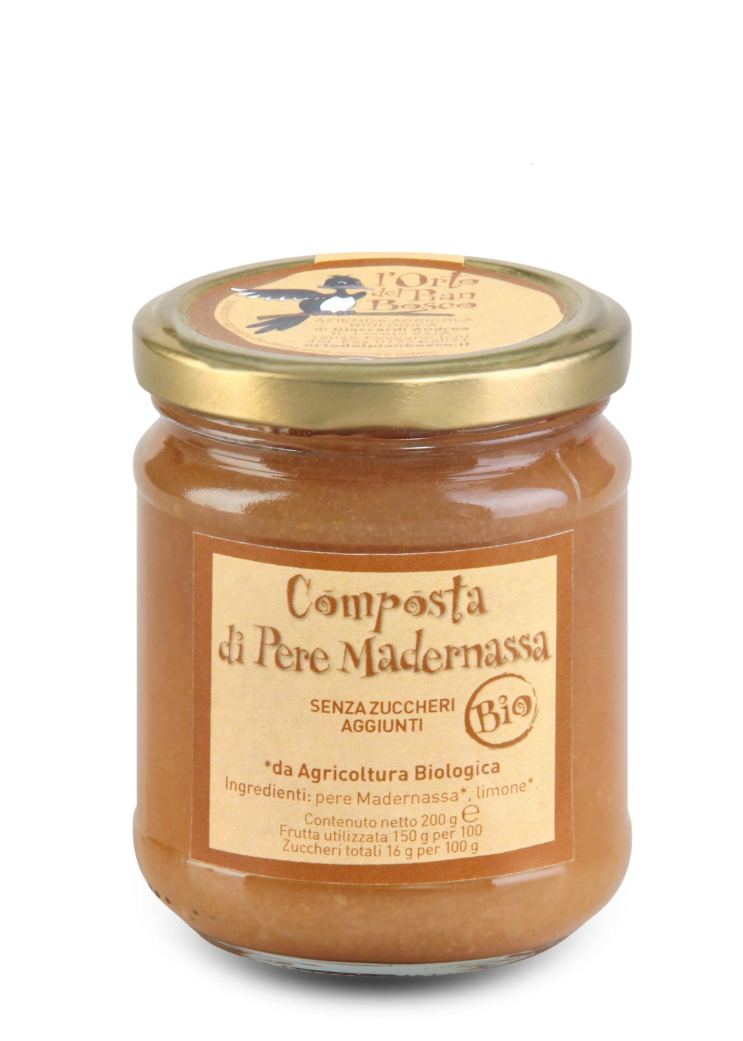 Organic Madernassa Pear Jam Without Added Sugar