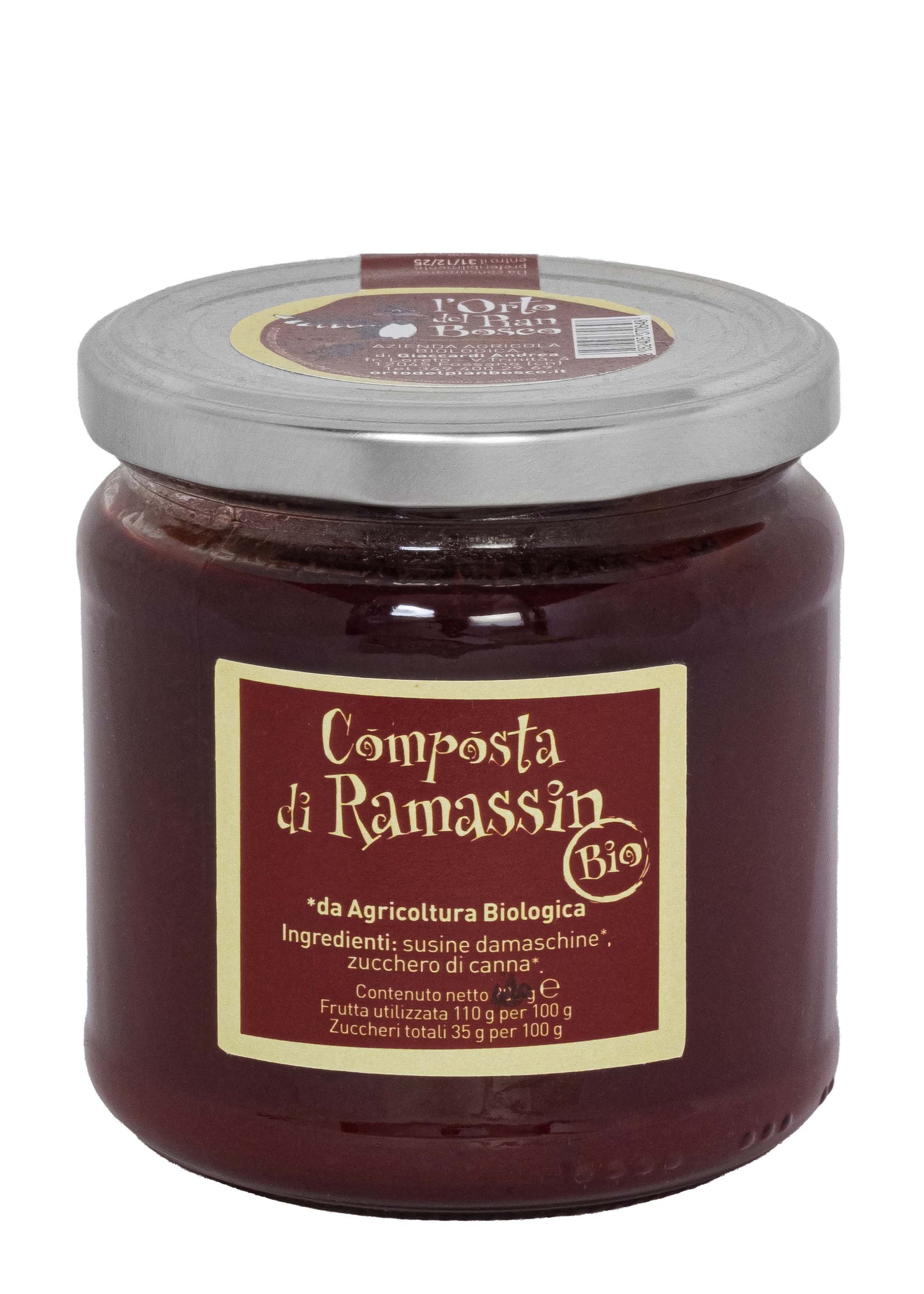 Organic Ramassin Plum Jam